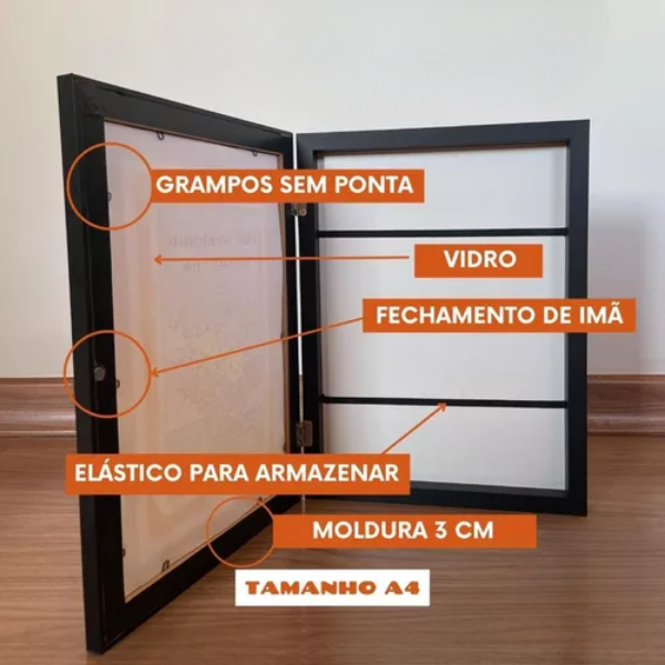 Quadro Porta Desenhos Infantil Tamanho A4