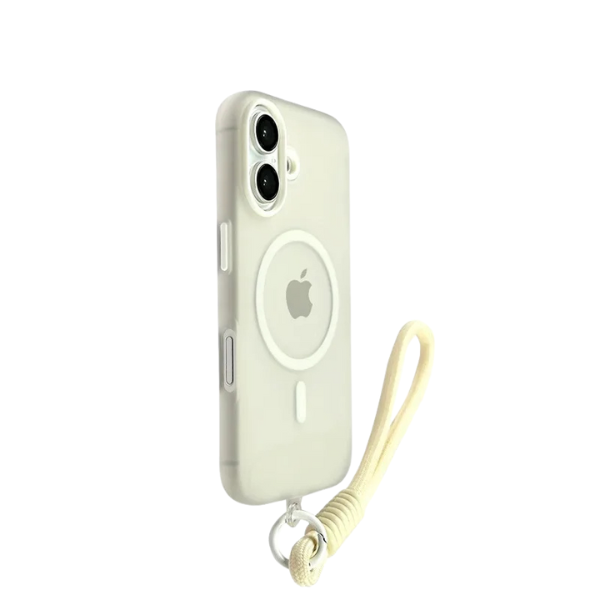 Capa com Cordão de Silicone Magsafe para Carga sem Fio iPhone