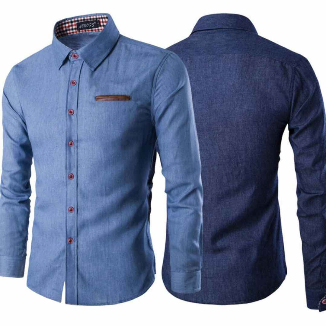Camisa de Botão Jeans Masculina