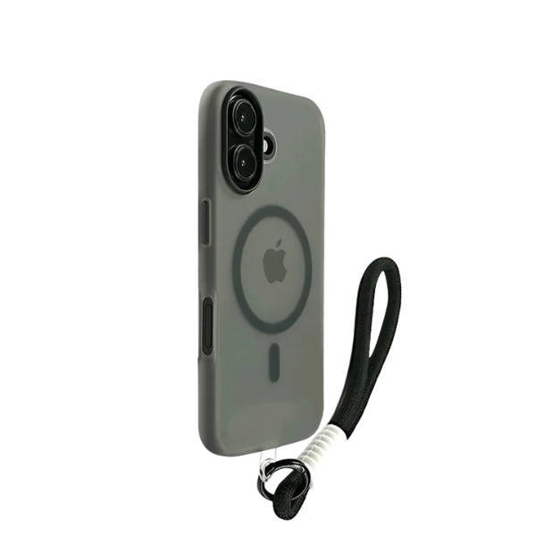 Capa com Cordão de Silicone Magsafe para Carga sem Fio iPhone