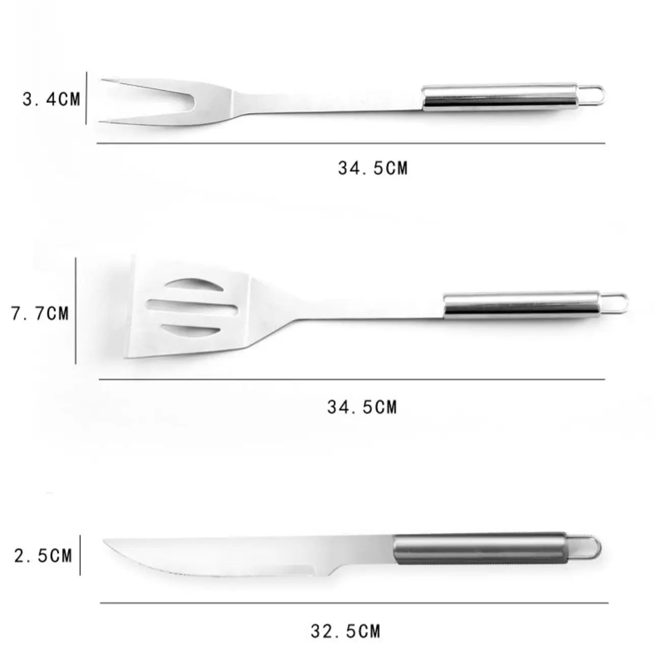 Maleta de Churrasco Aço Inox Linha Premium - 9 Peças