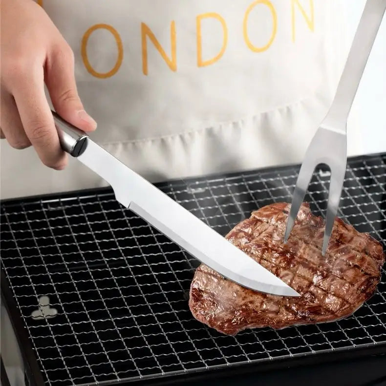 Maleta de Churrasco Aço Inox Linha Premium - 9 Peças
