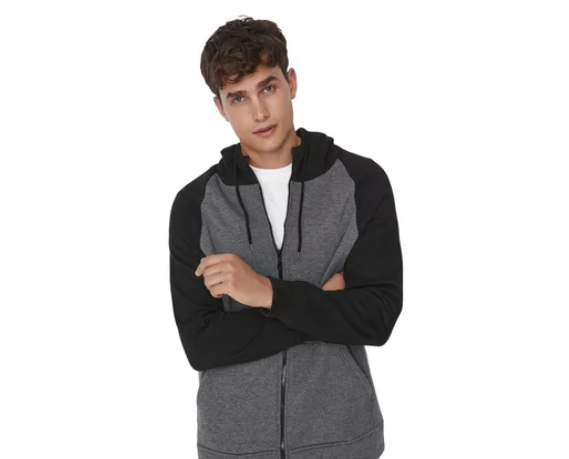 Jaqueta Streetwear em Moletom com Ziper - Masculina