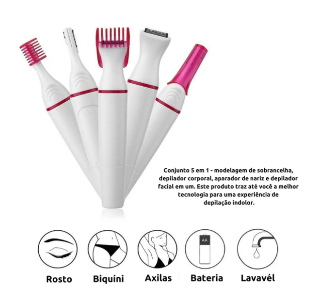 Aparelho Depilador Elétrico 4 Em 1
