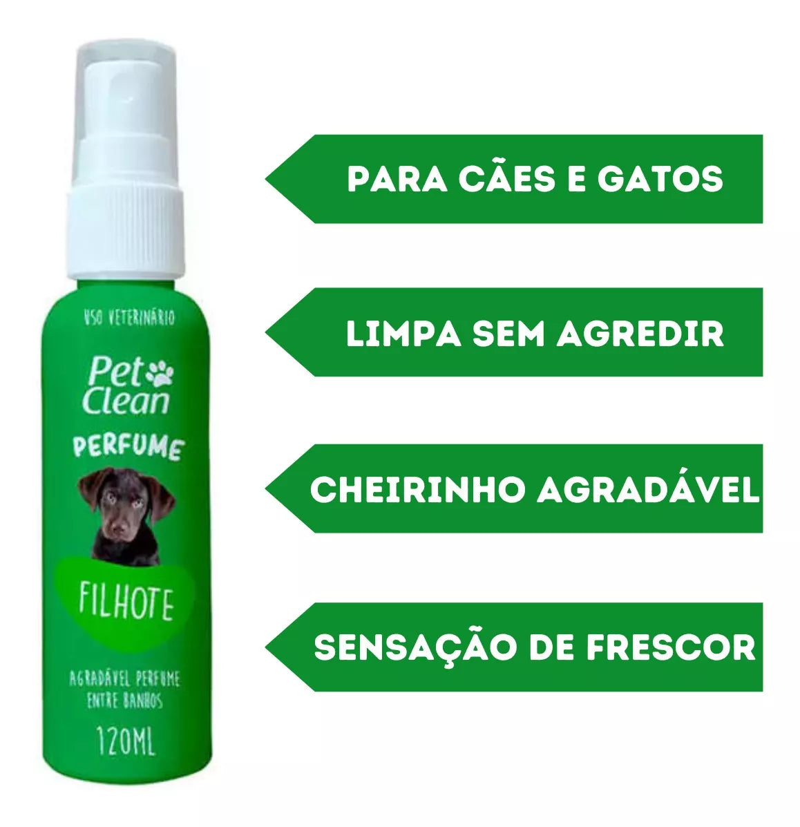 Kit Clean Pet Shampoo, Perfume e Condicionador para Cães e Gatos