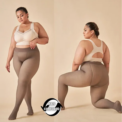 MEIA CALÇA PELUCIADA TRANSLÚCIDA - Compre 1 Leve 2