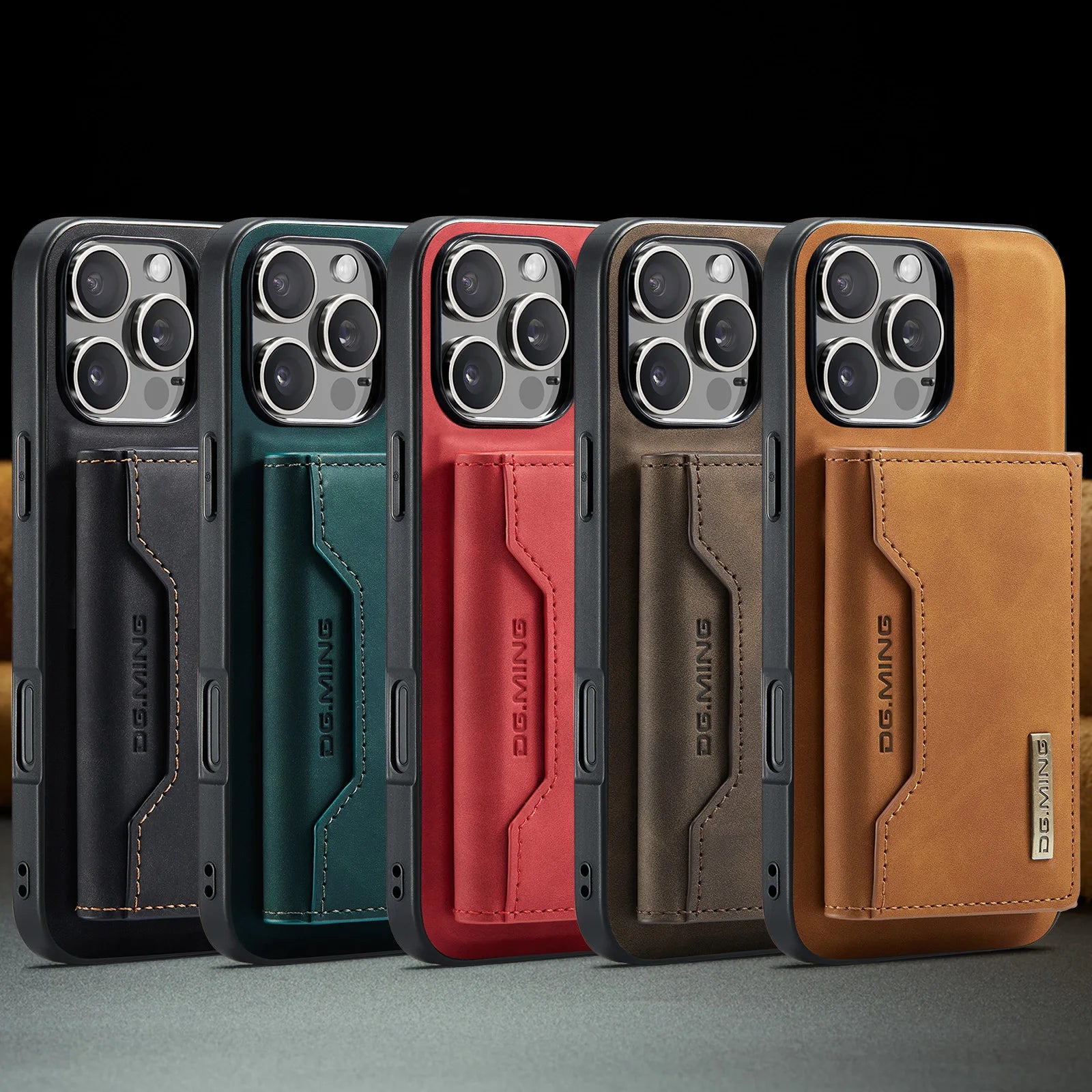 Capa Case de Couro Luxo para iPhone Ultra Fina Carteira Magnética 2 em 1