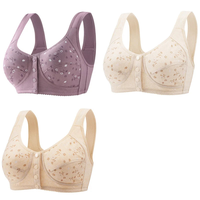Sutiã com Botão Frontal (Kit promocional 3 unidades)