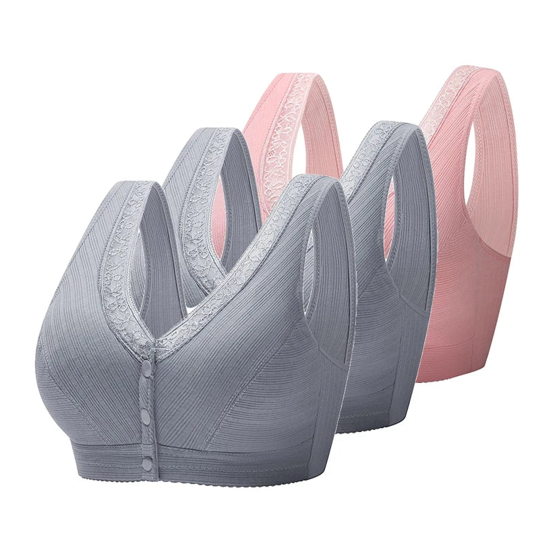 Sutiã com Botão Frontal (Kit promocional 3 unidades)