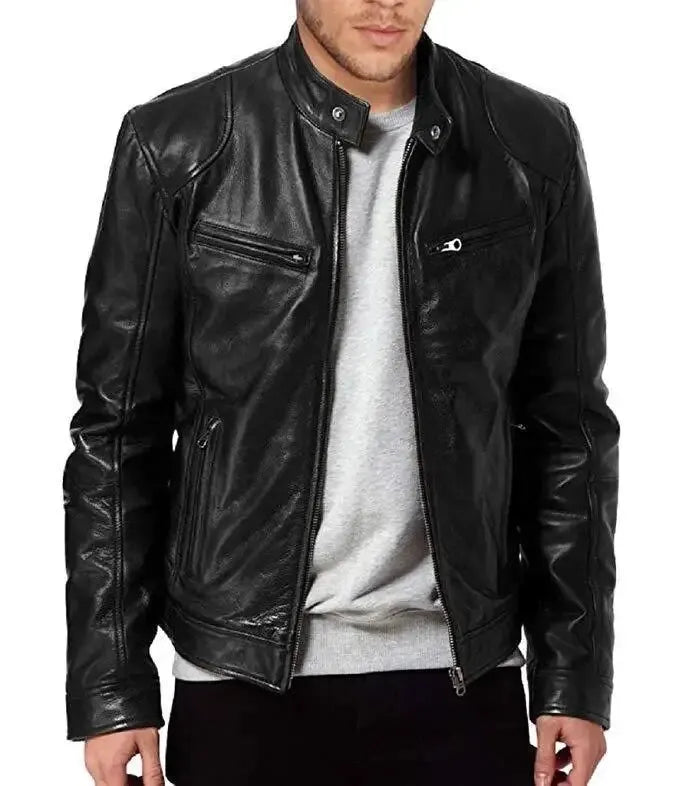 Jaqueta de Couro Bomber - Masculina