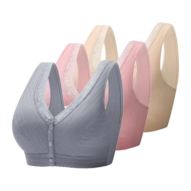 Sutiã com Botão Frontal (Kit promocional 3 unidades)