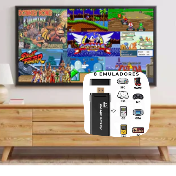 Vídeo Game Retrô Portátil 4K 10.000 Jogos 64G Games Classicos