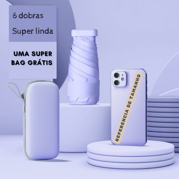 Sombrinha Mini + bag impermeável grátis