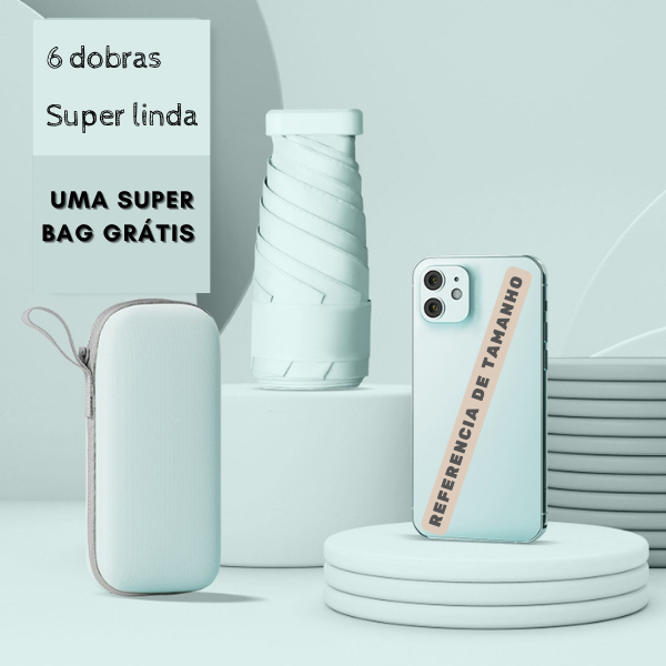 Sombrinha Mini + bag impermeável grátis