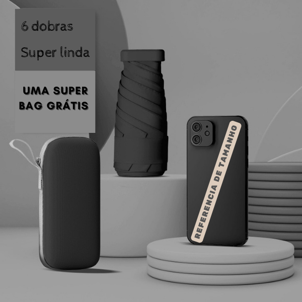 Sombrinha Mini + bag impermeável grátis