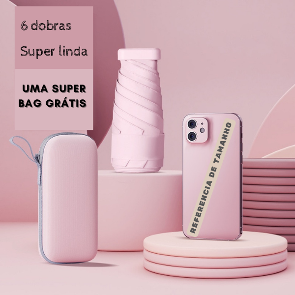 Sombrinha Mini + bag impermeável grátis