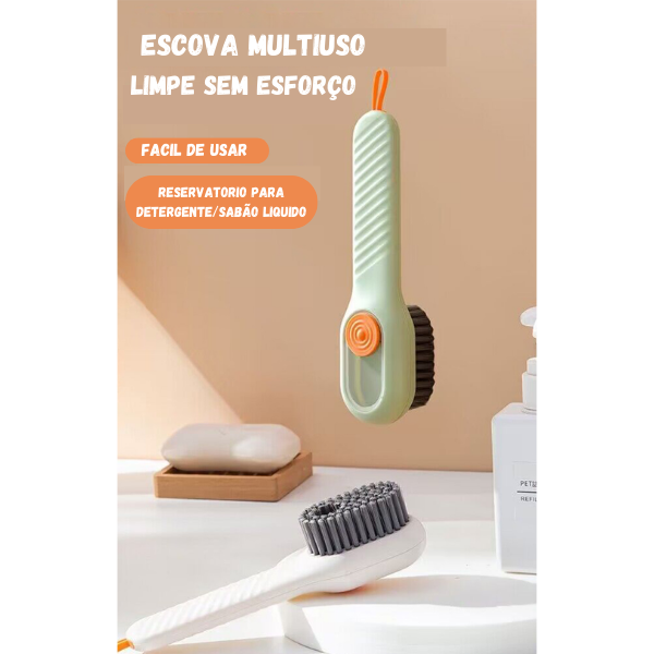 Escova De Limpeza Com Reservatório para Detergente