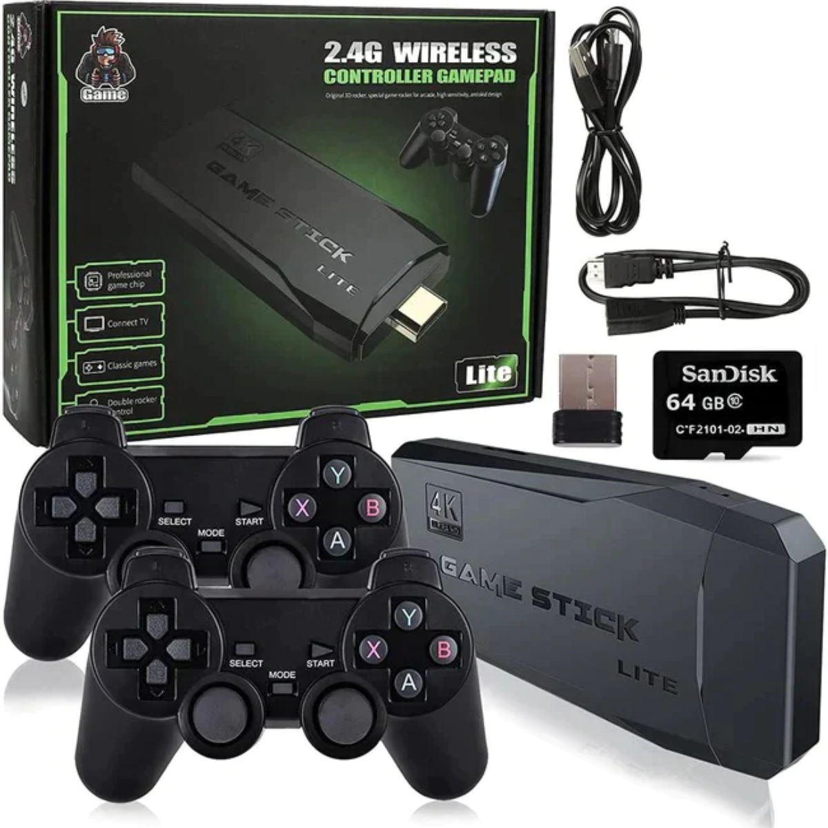 Vídeo Game Retrô Portátil 4K 10.000 Jogos 64G Games Classicos