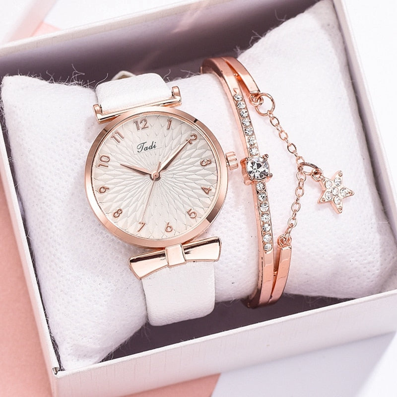 Relógio Feminino Elegance + Pulseira Luxo de Brinde
