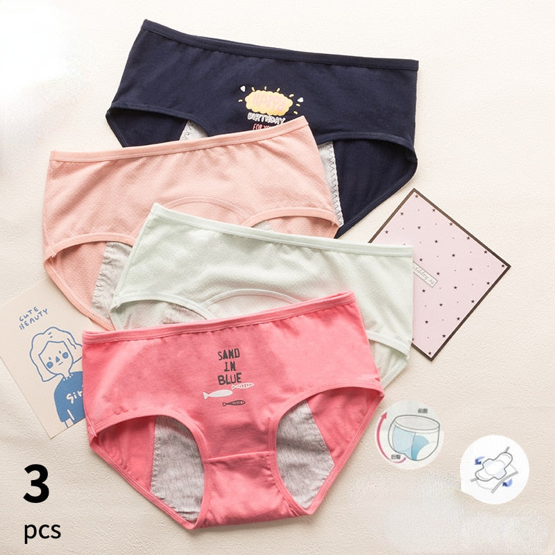 Calcinha Absorvente Confort Juvenil-Kit Promocional 3 Unidades